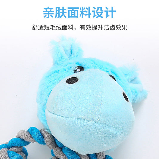 Plush dog toys cute animal shape chew-resistant teething pet toys factory stock Amazon hot seller