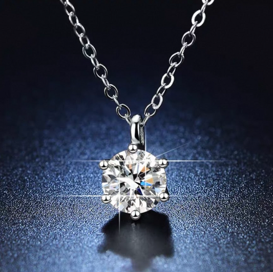 1.0 Carat Moissanite Diamond Necklace