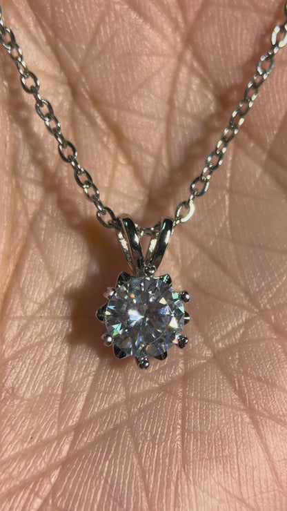 1.0 Carat Moissanite Diamond Necklace