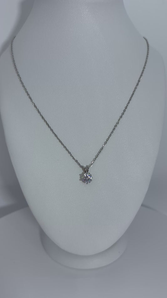 1.0 Carat Moissanite Diamond Necklace