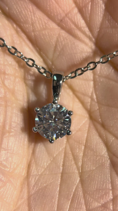 1.0 Carat Moissanite Diamond Necklace