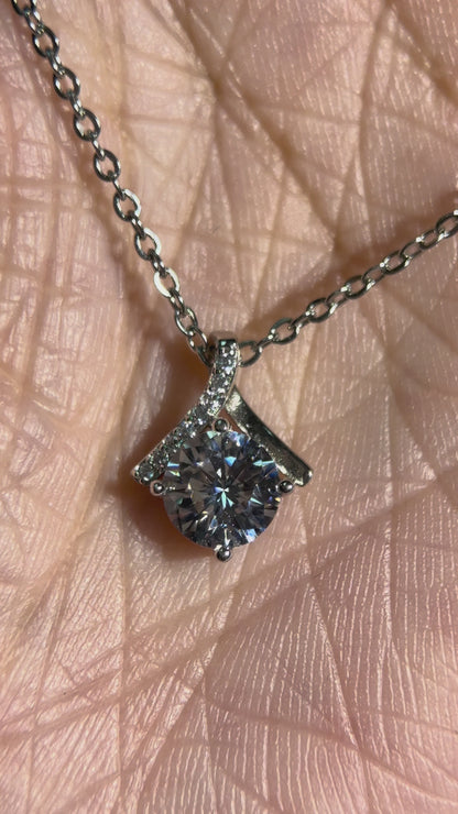 1.0 Carat Moissanite Diamond Necklace