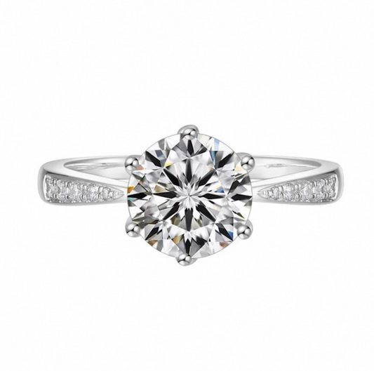 1.0 Carat Moissanite Diamond Ring
