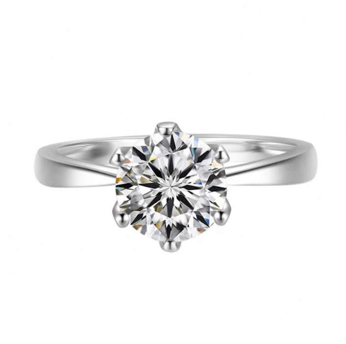 1.0 Carat Moissanite Diamond Ring